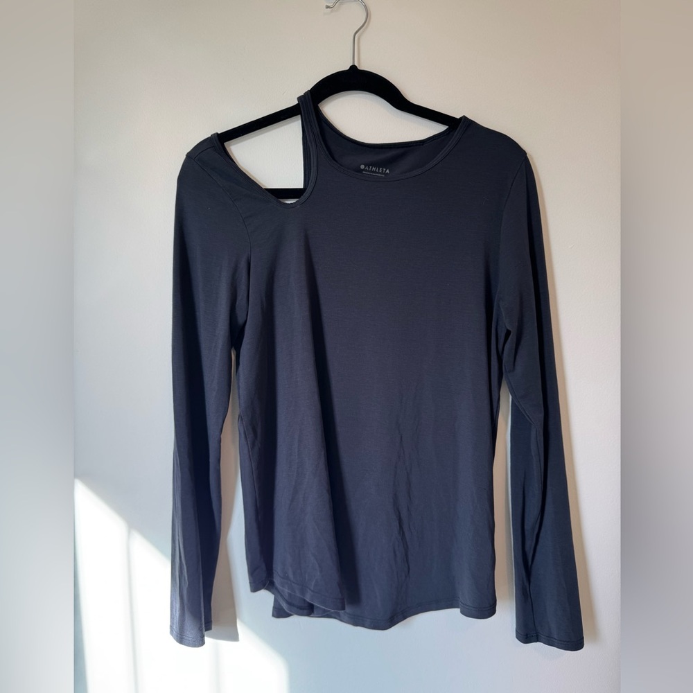Athleta Gray Cutout Top Small